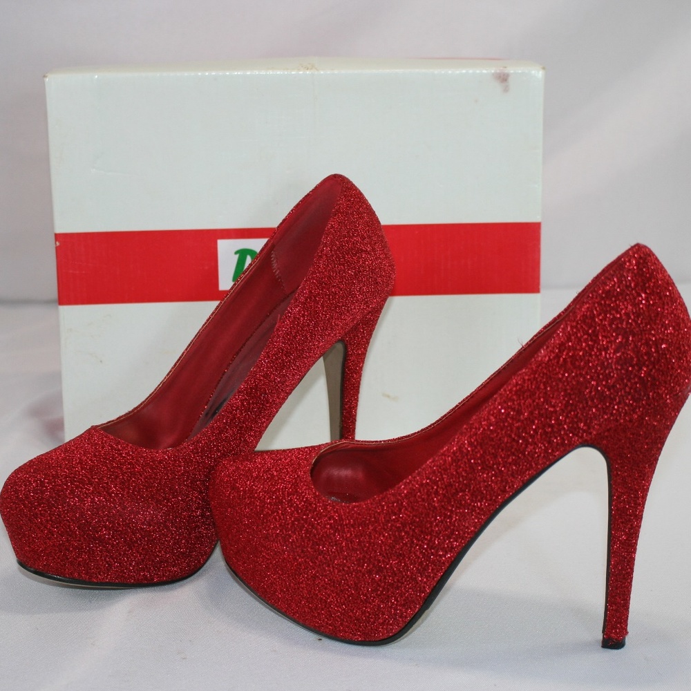 Pazzle Red Sparkly High heels size 10
